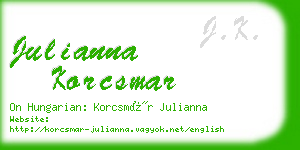 julianna korcsmar business card